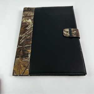 Realtree Black, Brown Camo Padfolio with Legal Pad with Tab & Slip in Closure